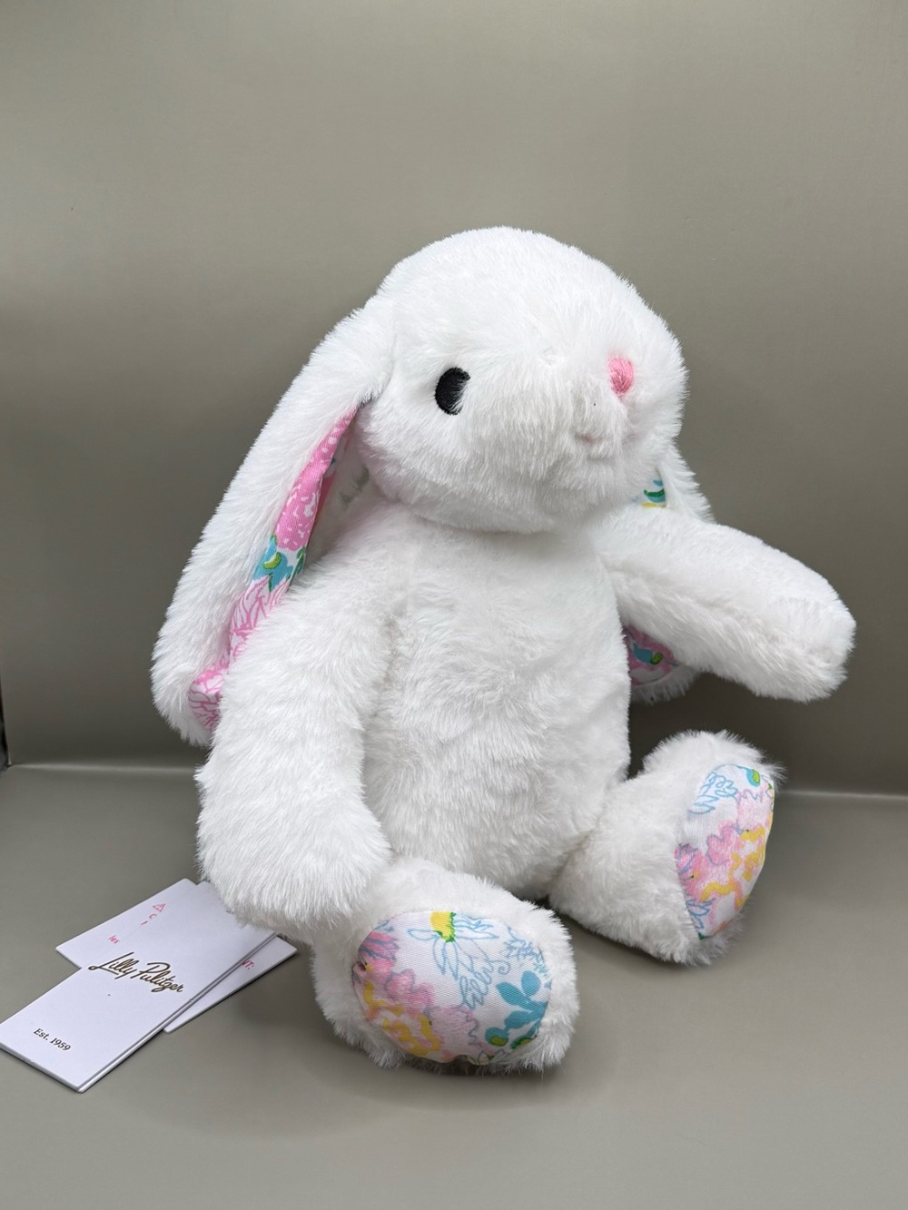 NWT Lilly Pulitzer Floral Bunny Plush Stuffed Animal